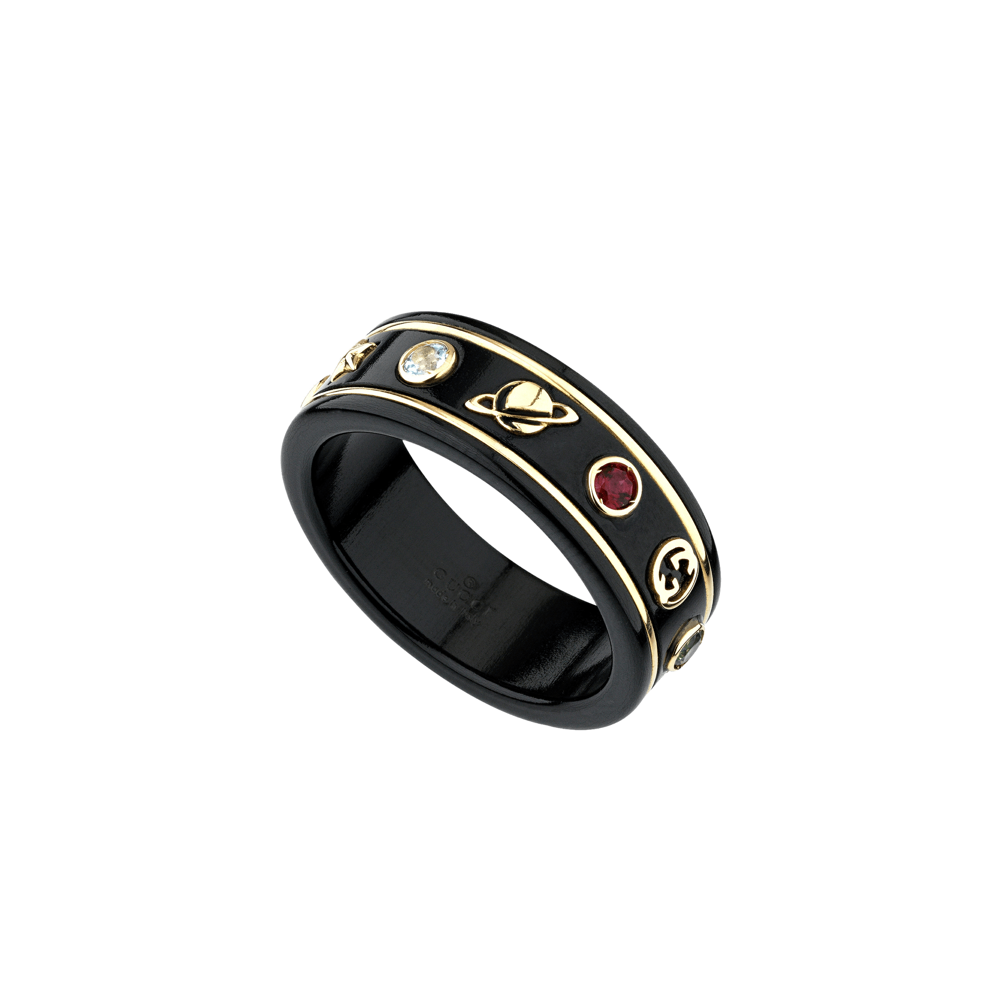 GUCCI Icon ring with gemstones - Fecarotta Gioielli